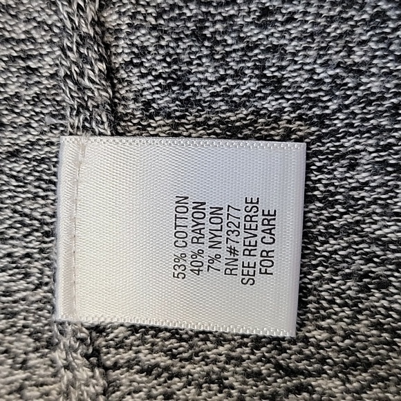 Apt. 9 Size M Marled Black & White (Gray) Lightweight Open Cardigan, EUC - Picture 12 of 12